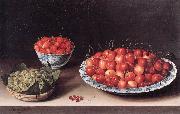 MOILLON, Louise Still-Life with Cherries, Strawberries and Gooseberries ag Spain oil painting artist